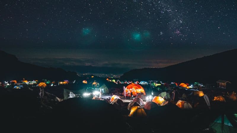 Summit night on Kilimanjaro